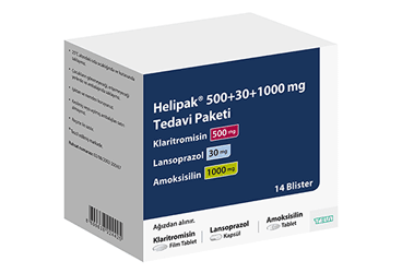 HELIPAK 500+30+1000 MG TEDAVI PAKETI (14 TABLET)